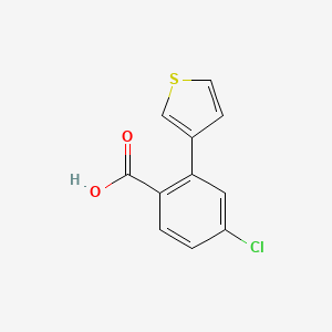molecular formula C11H7ClO2S B3390918 4-Chloro-2-(thiophen-3-YL)benzoic acid CAS No. 1261969-28-1