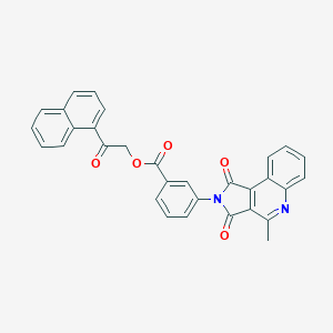 molecular formula C31H20N2O5 B339092 2-(1-naphthyl)-2-oxoethyl 3-(4-methyl-1,3-dioxo-1,3-dihydro-2H-pyrrolo[3,4-c]quinolin-2-yl)benzoate 