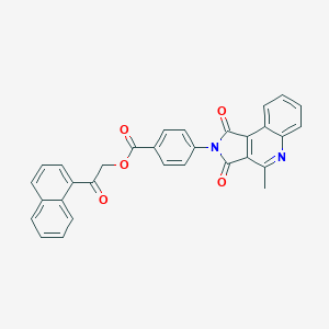 molecular formula C31H20N2O5 B339093 2-(1-naphthyl)-2-oxoethyl 4-(4-methyl-1,3-dioxo-1,3-dihydro-2H-pyrrolo[3,4-c]quinolin-2-yl)benzoate 