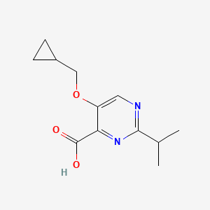 molecular formula C12H16N2O3 B3390934 5-(Cyclopropylmethoxy)-2-(propan-2-yl)pyrimidine-4-carboxylic acid CAS No. 1285607-94-4