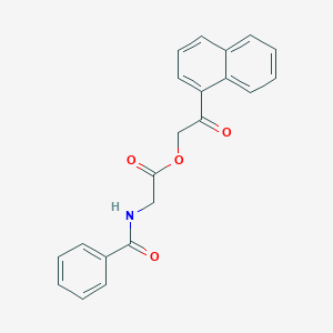 molecular formula C21H17NO4 B339094 2-(1-Naphthyl)-2-oxoethyl (benzoylamino)acetate 