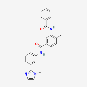 molecular formula C25H22N4O2 B3390941 3-苯甲酰胺-4-甲基-N-(3-(1-甲基-1H-咪唑-2-基)苯基)苯甲酰胺 CAS No. 1290490-78-6