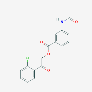 molecular formula C17H14ClNO4 B339095 2-(2-Chlorophenyl)-2-oxoethyl 3-(acetylamino)benzoate 