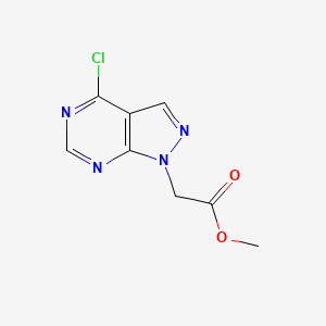molecular formula C8H7ClN4O2 B3390957 methyl 2-{4-chloro-1H-pyrazolo[3,4-d]pyrimidin-1-yl}acetate CAS No. 1311314-55-2