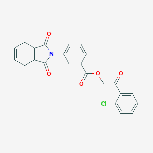 molecular formula C23H18ClNO5 B339096 2-(2-chlorophenyl)-2-oxoethyl 3-(1,3-dioxo-1,3,3a,4,7,7a-hexahydro-2H-isoindol-2-yl)benzoate 