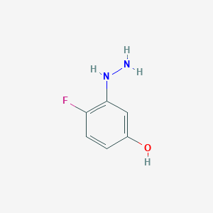 molecular formula C6H7FN2O B3390981 2-Fluoro-5-hydroxyphenylhydrazine CAS No. 1314929-35-5