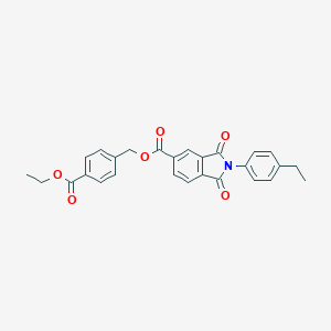 molecular formula C27H23NO6 B339099 4-(Ethoxycarbonyl)benzyl 2-(4-ethylphenyl)-1,3-dioxo-5-isoindolinecarboxylate 
