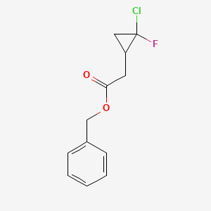 molecular formula C12H12ClFO2 B3391003 Benzyl (2-chloro-2-fluorocyclopropyl)acetate CAS No. 132656-21-4