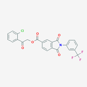molecular formula C24H13ClF3NO5 B339102 2-(2-Chlorophenyl)-2-oxoethyl 1,3-dioxo-2-[3-(trifluoromethyl)phenyl]-5-isoindolinecarboxylate 