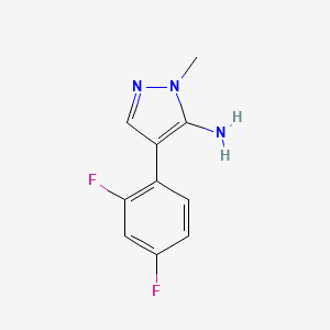molecular formula C10H9F2N3 B3391024 4-(2,4-Difluorophenyl)-1-methyl-1H-pyrazol-5-amine CAS No. 1341912-76-2
