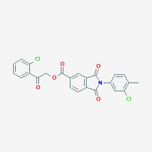 molecular formula C24H15Cl2NO5 B339103 2-(2-Chlorophenyl)-2-oxoethyl 2-(3-chloro-4-methylphenyl)-1,3-dioxo-5-isoindolinecarboxylate 