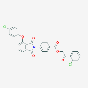 molecular formula C29H17Cl2NO6 B339104 2-(2-chlorophenyl)-2-oxoethyl 4-[4-(4-chlorophenoxy)-1,3-dioxo-1,3-dihydro-2H-isoindol-2-yl]benzoate 