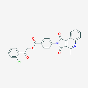molecular formula C27H17ClN2O5 B339105 2-(2-chlorophenyl)-2-oxoethyl 4-(4-methyl-1,3-dioxo-1,3-dihydro-2H-pyrrolo[3,4-c]quinolin-2-yl)benzoate 