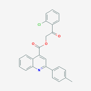 molecular formula C25H18ClNO3 B339106 2-(2-Chlorophenyl)-2-oxoethyl 2-(4-methylphenyl)-4-quinolinecarboxylate 