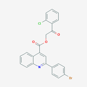 molecular formula C24H15BrClNO3 B339107 2-(2-Chlorophenyl)-2-oxoethyl 2-(4-bromophenyl)-4-quinolinecarboxylate 