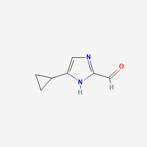 molecular formula C7H8N2O B3391077 4-Cyclopropyl-1H-imidazole-2-carbaldehyde CAS No. 1379179-90-4