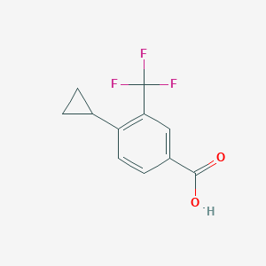 molecular formula C11H9F3O2 B3391102 4-Cyclopropyl-3-(trifluoromethyl)benzoic acid CAS No. 1383626-72-9
