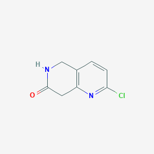 molecular formula C8H7ClN2O B3391113 2-Chloro-5,8-dihydro-1,6-naphthyridin-7(6H)-one CAS No. 1393576-06-1