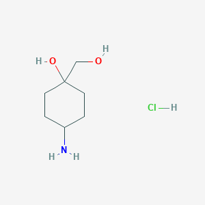 molecular formula C7H16ClNO2 B3391155 4-Amino-1-(hydroxymethyl)cyclohexan-1-ol hydrochloride CAS No. 1427379-32-5