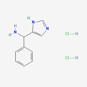 molecular formula C10H13Cl2N3 B3391160 1H-imidazol-4-yl(phenyl)methanamine dihydrochloride CAS No. 1427380-26-4