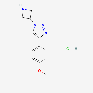 molecular formula C13H17ClN4O B3391188 1-(Azetidin-3-yl)-4-(4-ethoxyphenyl)-1H-1,2,3-triazole hydrochloride CAS No. 1461715-25-2
