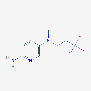 molecular formula C9H12F3N3 B3391198 N5-Methyl-N5-(3,3,3-trifluoropropyl)pyridine-2,5-diamine CAS No. 1464947-85-0