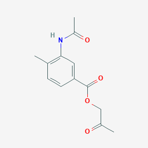 molecular formula C13H15NO4 B339120 2-Oxopropyl 3-(acetylamino)-4-methylbenzoate 