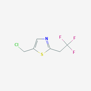 molecular formula C6H5ClF3NS B3391212 5-(Chloromethyl)-2-(2,2,2-trifluoroethyl)-1,3-thiazole CAS No. 1483178-86-4