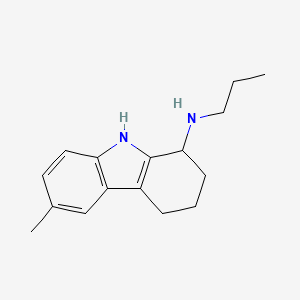 molecular formula C16H22N2 B3391227 6-methyl-N-propyl-2,3,4,9-tetrahydro-1H-carbazol-1-amine CAS No. 1495599-61-5