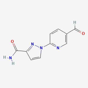 molecular formula C10H8N4O2 B3391232 1-(5-Formylpyridin-2-yl)-1H-pyrazole-3-carboxamide CAS No. 1503152-81-5