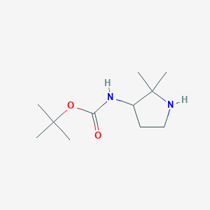 molecular formula C11H22N2O2 B3391237 tert-butyl N-(2,2-dimethylpyrrolidin-3-yl)carbamate CAS No. 1506441-47-9