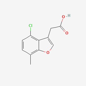 molecular formula C11H9ClO3 B3391244 2-(4-Chloro-7-methyl-1-benzofuran-3-yl)acetic acid CAS No. 1506549-53-6