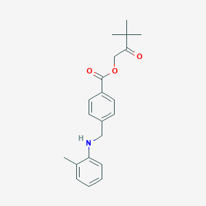 molecular formula C21H25NO3 B339125 3,3-Dimethyl-2-oxobutyl 4-(2-toluidinomethyl)benzoate 