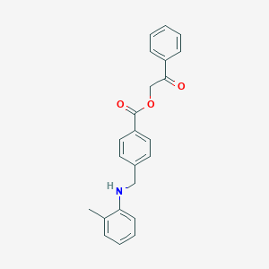 molecular formula C23H21NO3 B339126 2-Oxo-2-phenylethyl 4-(2-toluidinomethyl)benzoate 