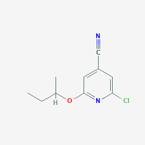 molecular formula C10H11ClN2O B3391273 2-(Butan-2-yloxy)-6-chloropyridine-4-carbonitrile CAS No. 1544934-30-6