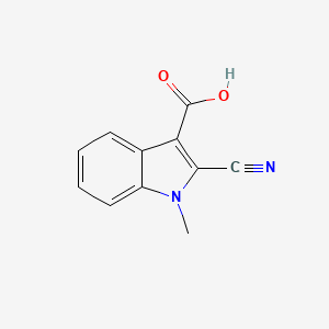 molecular formula C11H8N2O2 B3391287 2-Cyano-1-methyl-1H-indole-3-carboxylic acid CAS No. 1555337-11-5
