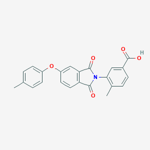 molecular formula C23H17NO5 B339129 4-methyl-3-[5-(4-methylphenoxy)-1,3-dioxo-1,3-dihydro-2H-isoindol-2-yl]benzoic acid 