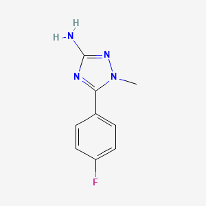 molecular formula C9H9FN4 B3391302 5-(4-Fluorophenyl)-1-methyl-1H-1,2,4-triazol-3-amine CAS No. 1557911-03-1