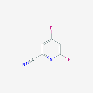 molecular formula C6H2F2N2 B3391318 4,6-二氟吡啶甲腈 CAS No. 1566138-80-4