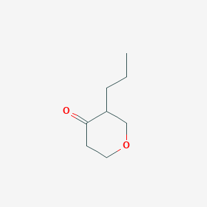 molecular formula C8H14O2 B3391334 3-Propyltetrahydro-4H-pyran-4-one CAS No. 15910-02-8