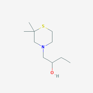 molecular formula C10H21NOS B3391336 1-(2,2-Dimethylthiomorpholin-4-yl)butan-2-ol CAS No. 1593943-23-7