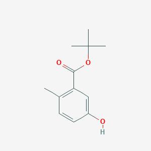 molecular formula C12H16O3 B3391355 Benzoic acid, 5-hydroxy-2-methyl-, 1,1-dimethylethyl ester CAS No. 162213-79-8