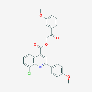 molecular formula C26H20ClNO5 B339137 2-(3-Methoxyphenyl)-2-oxoethyl 8-chloro-2-(4-methoxyphenyl)quinoline-4-carboxylate 