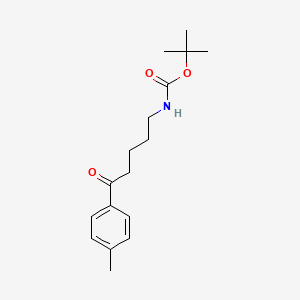 molecular formula C17H25NO3 B3391370 tert-Butyl N-[5-(4-methylphenyl)-5-oxopentyl]carbamate CAS No. 1649439-47-3