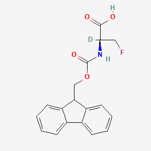 molecular formula C18H16FNO4 B3391376 (2S)-2-deuterio-2-(9H-fluoren-9-ylmethoxycarbonylamino)-3-fluoropropanoic acid CAS No. 1217451-08-5