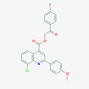 molecular formula C25H17ClFNO4 B339138 2-(4-Fluorophenyl)-2-oxoethyl 8-chloro-2-(4-methoxyphenyl)quinoline-4-carboxylate 