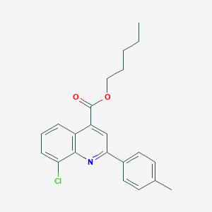 molecular formula C22H22ClNO2 B339139 Pentyl 8-chloro-2-(4-methylphenyl)quinoline-4-carboxylate 
