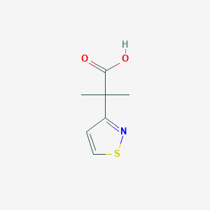 molecular formula C7H9NO2S B3391396 2-Methyl-2-(1,2-thiazol-3-yl)propanoic acid CAS No. 1779983-34-4