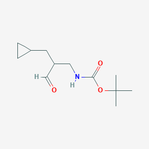 molecular formula C12H21NO3 B3391410 tert-Butyl N-[2-(cyclopropylmethyl)-3-oxopropyl]carbamate CAS No. 1780931-52-3