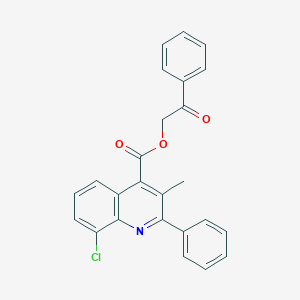 2-Oxo-2-phenylethyl 8-chloro-3-methyl-2-phenylquinoline-4-carboxylate
